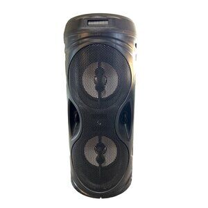 Portable Speaker FM Bluetooth Microphone and Aux Mode System 2x5 W